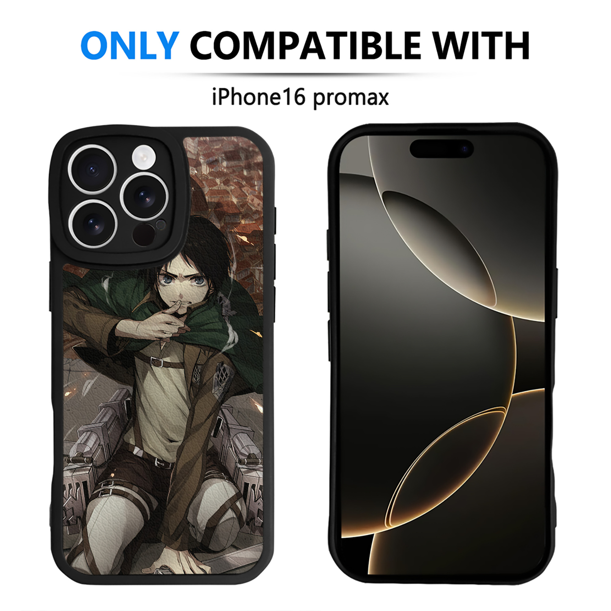 （画像用） 進撃の巨人 Attack on Titan 【iPhone 16シリーズ対応】シリコンスマホケース（レザー調） 材質：シリコン